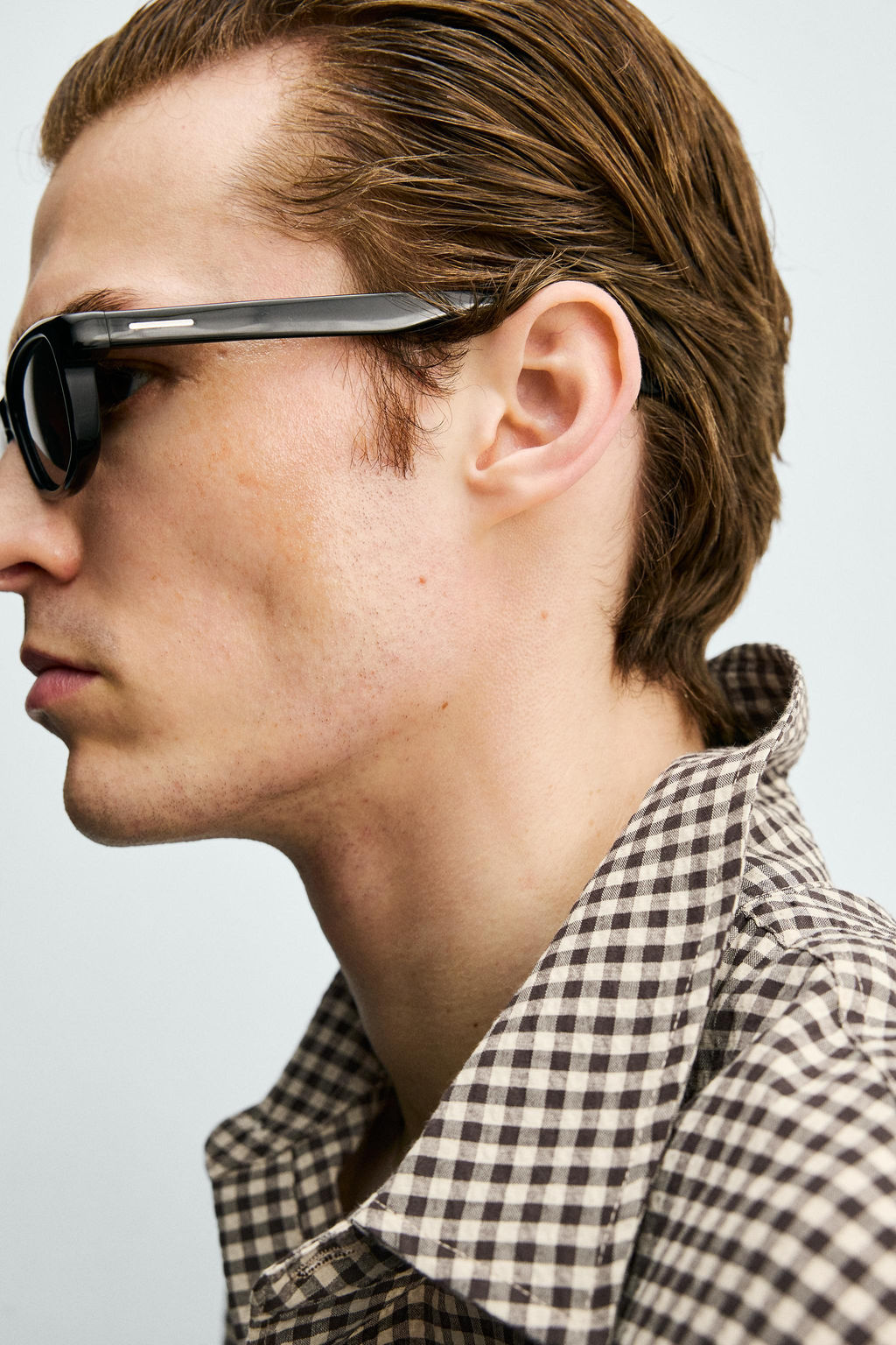 CAMISA CUADROS TEXTURA / Marr?n - Zara фото 5