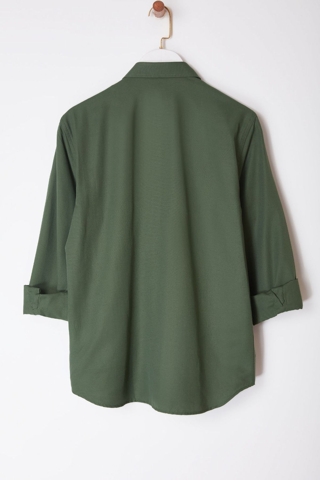 TRENDYOL MAN Haki Regular Fit Etiket Detayl? Sambre Kolay Utulenebilir Gomlek TMNAW25GO00011 - Trendyolmilla фото 2