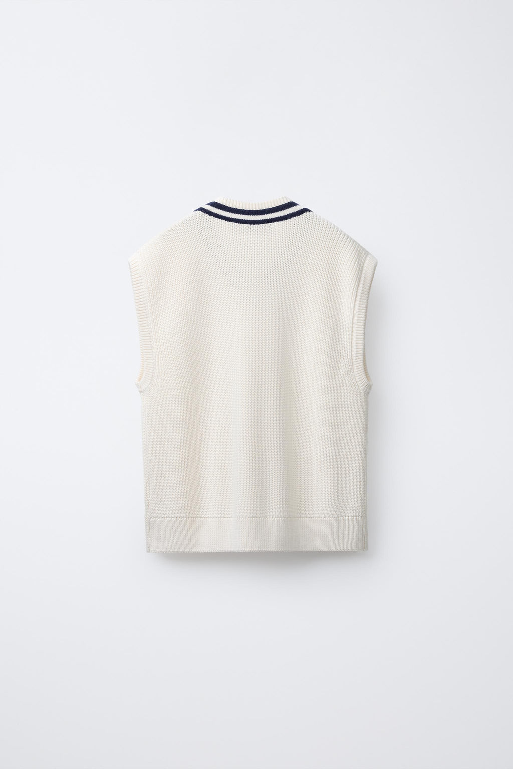 CONTRAST VARSITY KNIT VEST - Zara фото 2