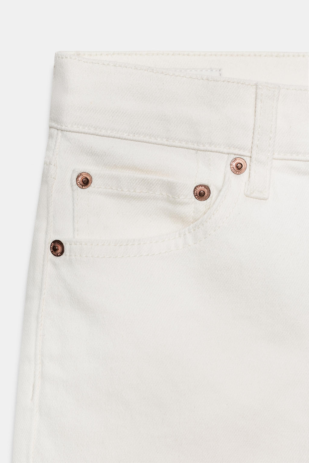 JEANS ZW COLLECTION CROPPED FLARE TIRO MEDIO / Blanco - Zara фото 9