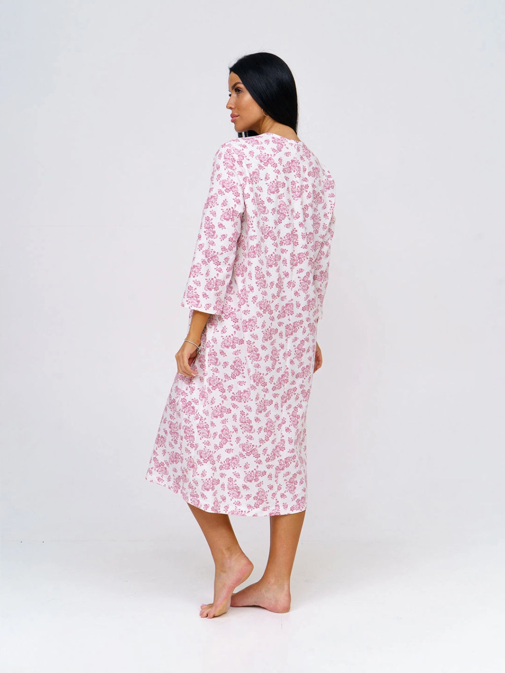 Ночная сорочка женская, цвет белый розовый