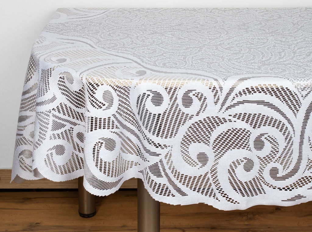 Скатерть декоративная Д220АБ/кор. 2775 бел.с яр-серым 2.50 м*1.60 м рис. Д220АБ