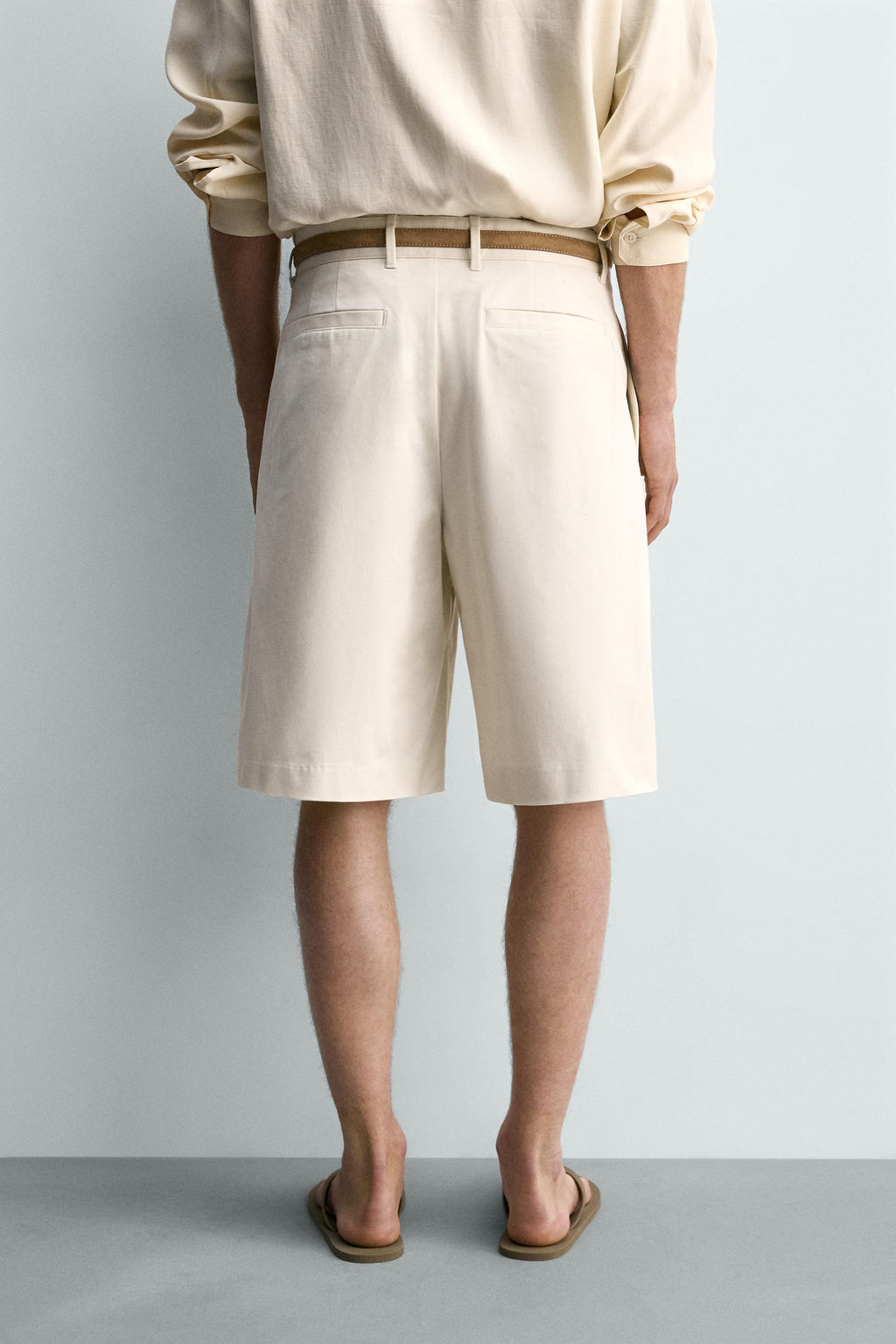 BERMUDA RELAXED FIT LINO - VISCOSA / Negro - Zara фото 3