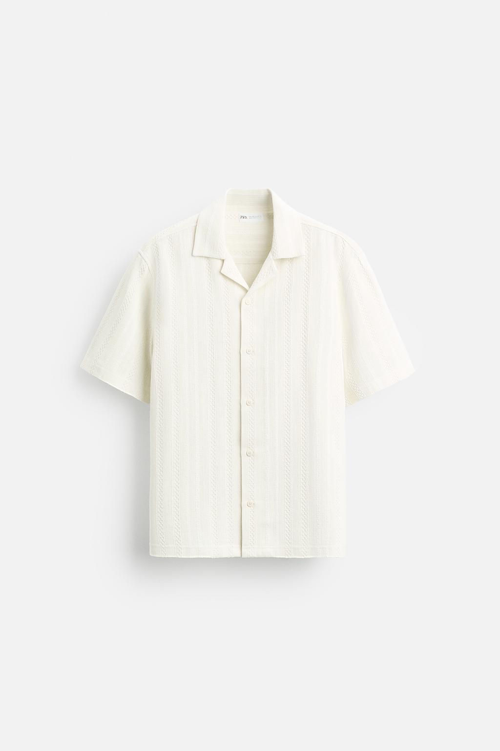 STRIPED JACQUARD SHIRT - Zara фото 6