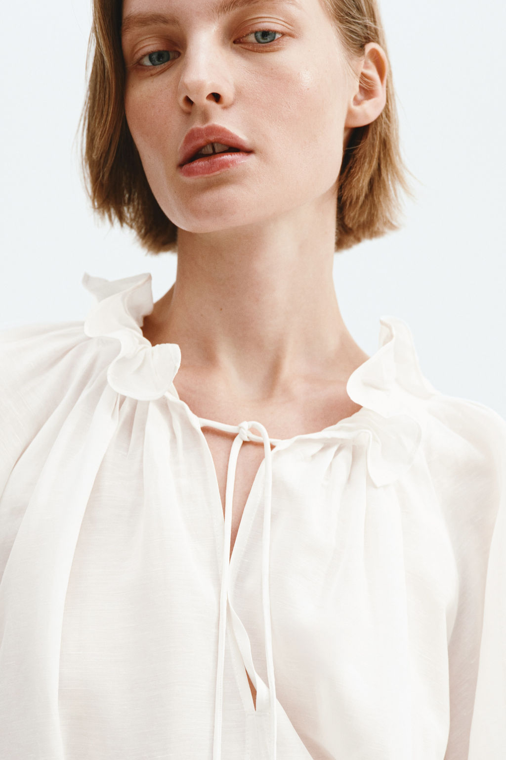 Camisa oversize en mezcla de lino - H&m фото 6