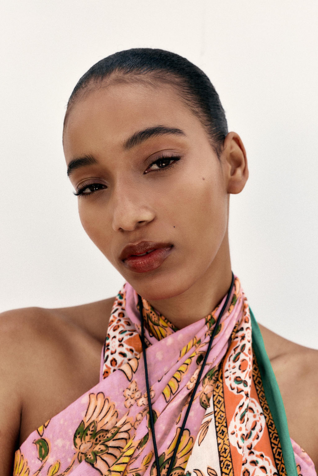 PRINTED SCARF WITH COTTON