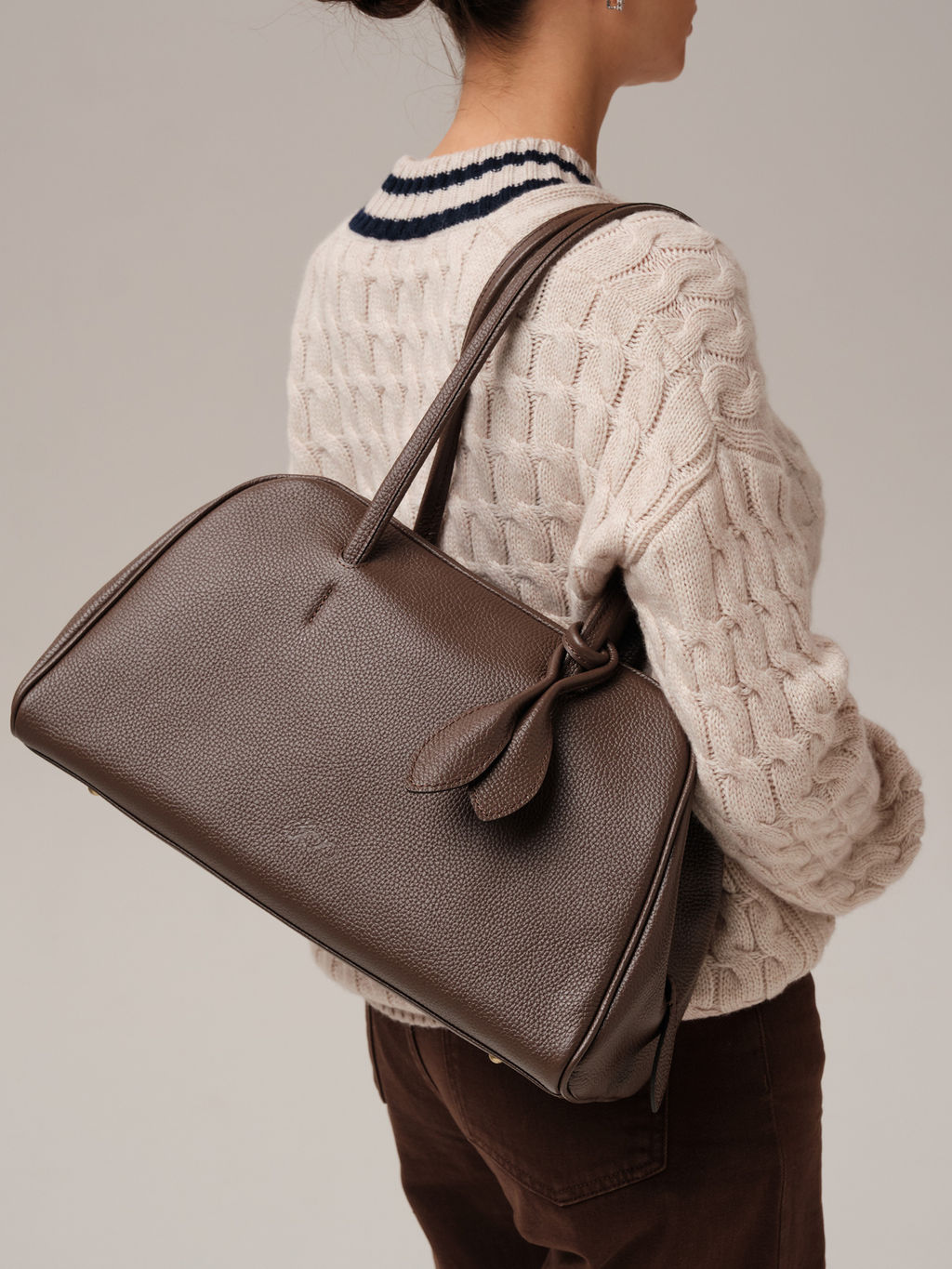 Кожаная сумка Petal DBR 31338 коричневый торф  фото 2