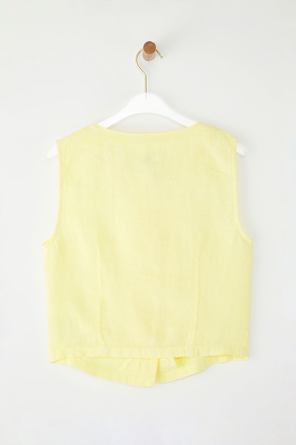 Sar? %100 Keten Dugme Detayl? Dokuma Bluz TWOSS26BZ00254 - Trendyolmilla фото 6