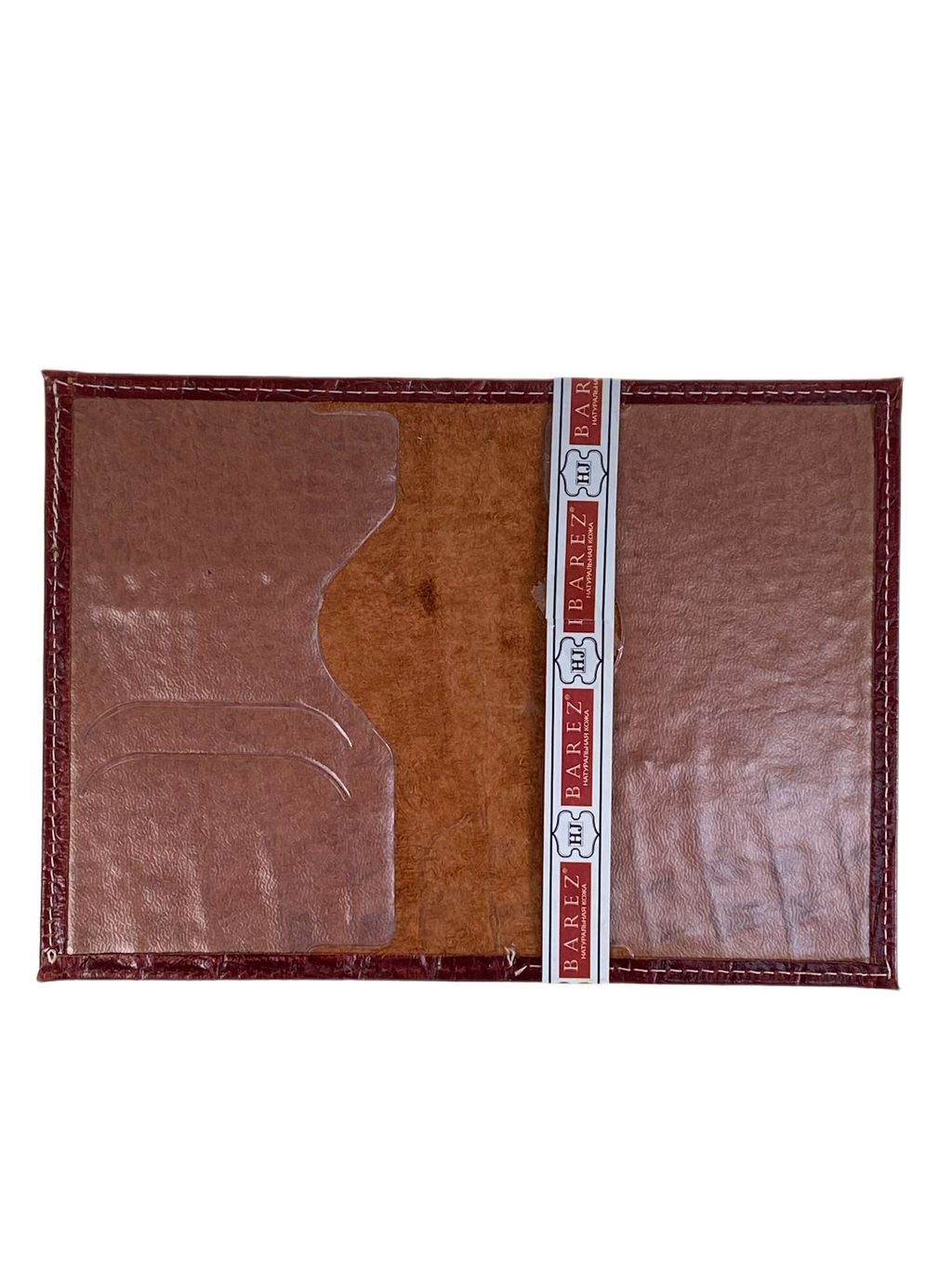 Обложка на паспорта из натуральной кожи, цвет бордово-коричневый - Greta фото 2