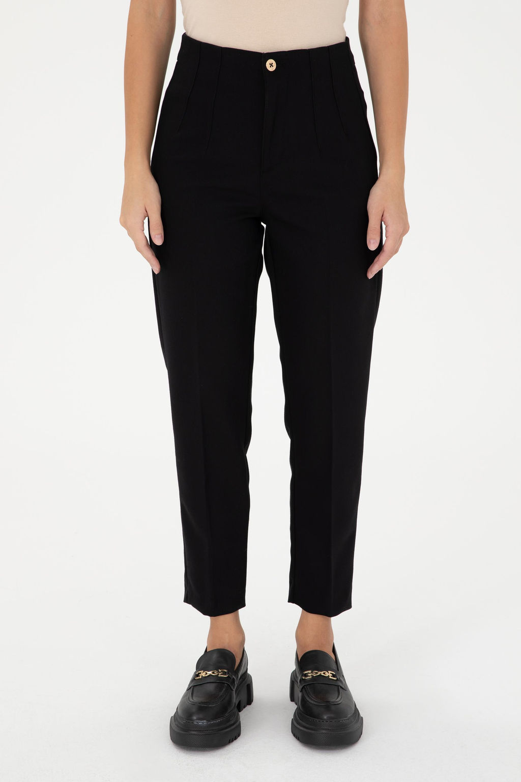 Женские черные брюки из плотной ткани Неожиданная скидка в корзине - U.s. polo assn фото 2