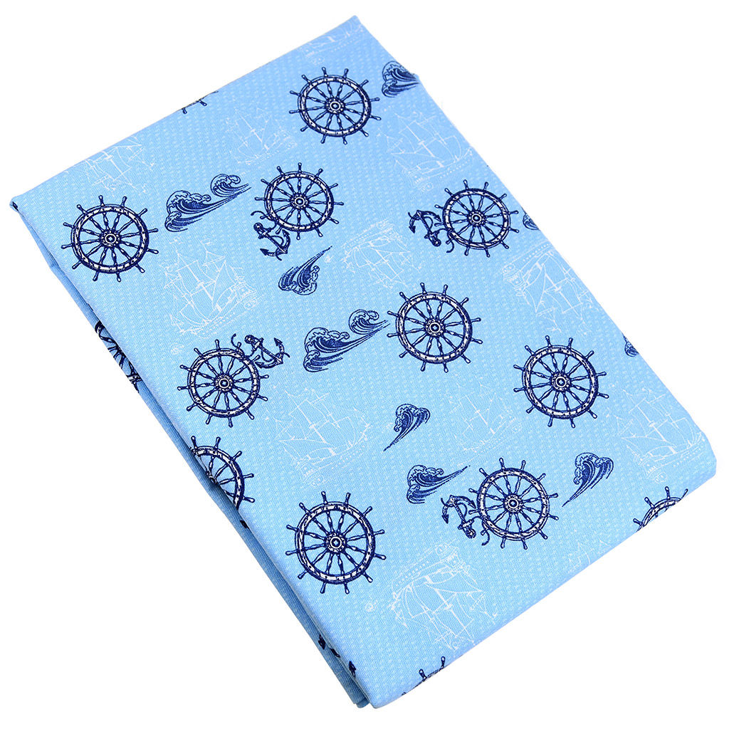 Морское путешествие Скатерть рогожка 120х145см, 191г/м2, хлопок 100%, Домашняя мода (Россия)  фото 3