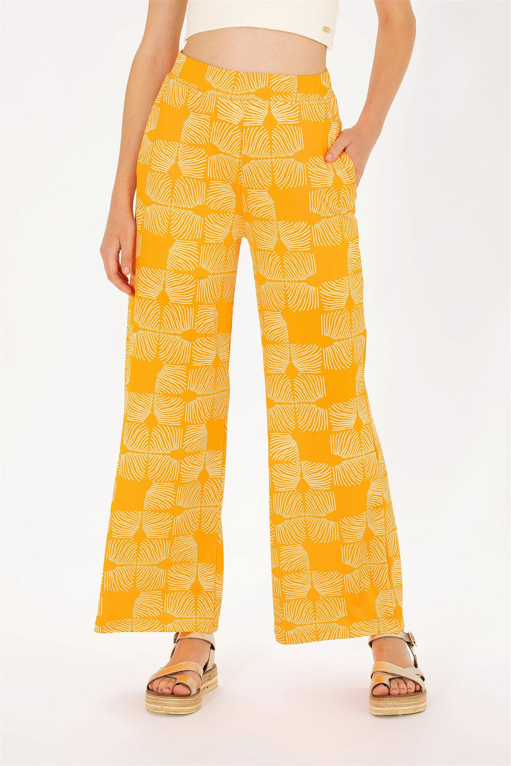 Женские оранжевые вязаные брюки Неожиданная скидка в корзине - U.s. polo assn фото 2