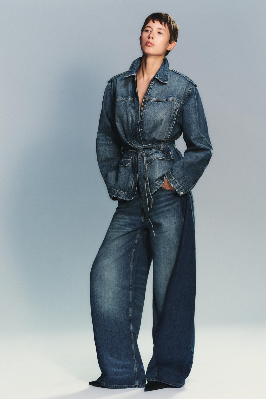 TRF LONG DENIM JACKET - Zara фото 7
