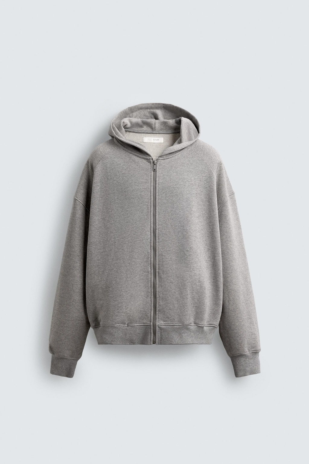 ZIP-UP HOODIE WITH LABEL - Zara фото 7