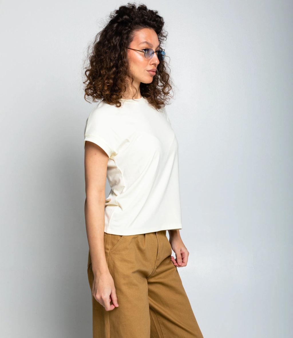 Футболка #КТ1016 (1)-1, кремовый