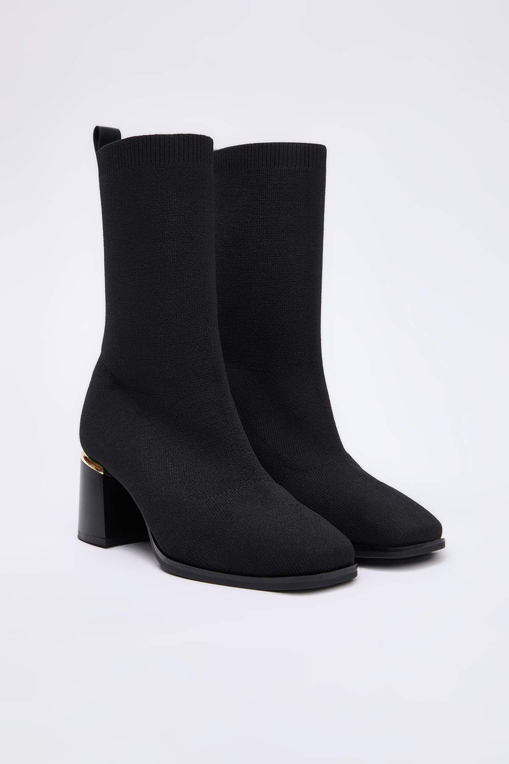Siyah Kad?n Blok Topuklu Bot TAKAW26BO00120 - Trendyolmilla фото 3