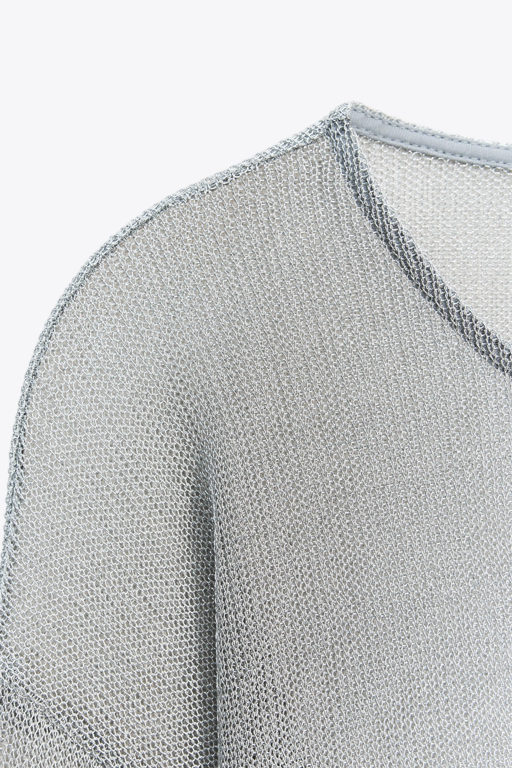 METALLIC THREAD BATWING SLEEVE TOP - Zara фото 12