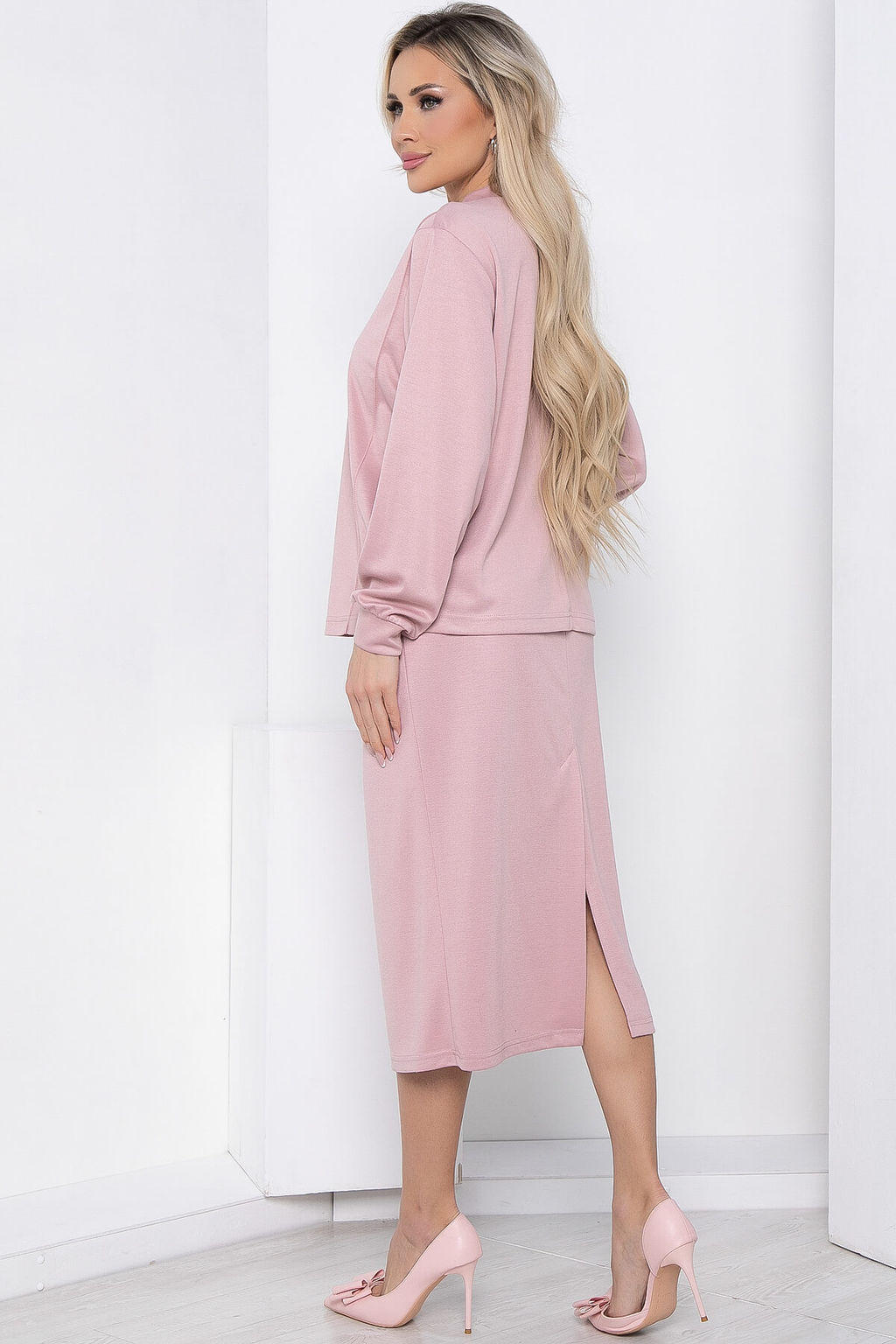 Юбка макси (пыльная роза) Ю8579 - Lt collection фото 8