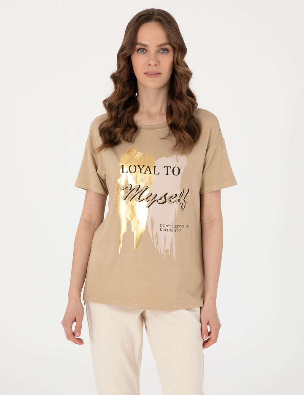 Bej Comfort Fit Ti__rt