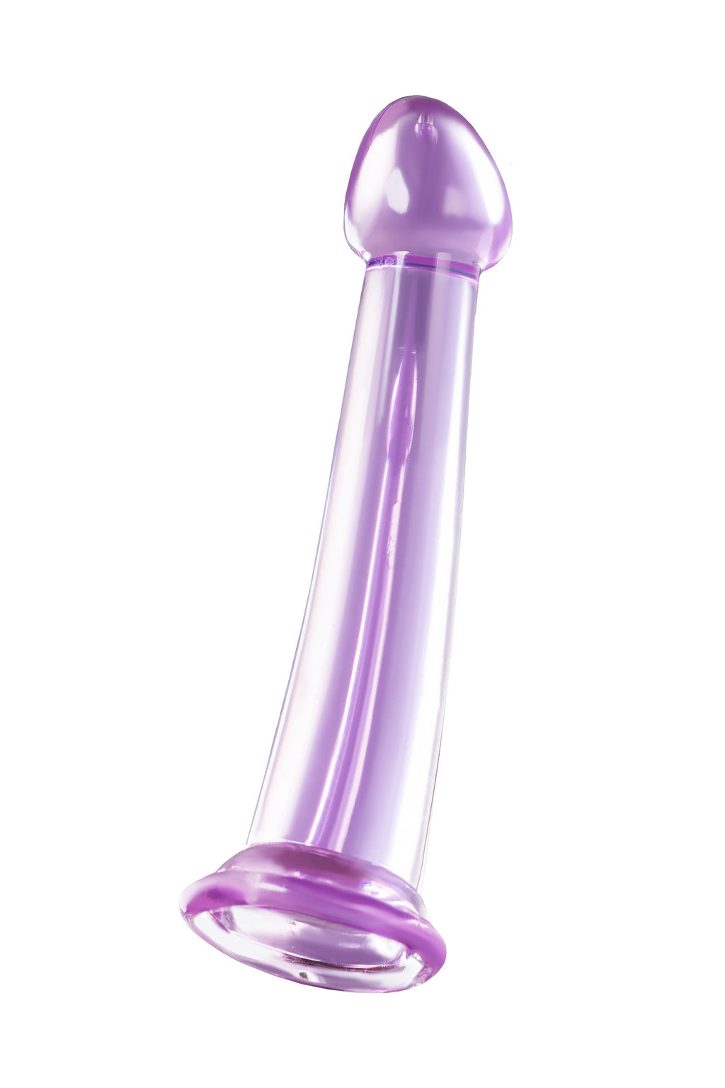 Нереалистичный фаллоимитатор TOYFA Basic Jelly Dildo M, TPE, фиолетовый, 18 см