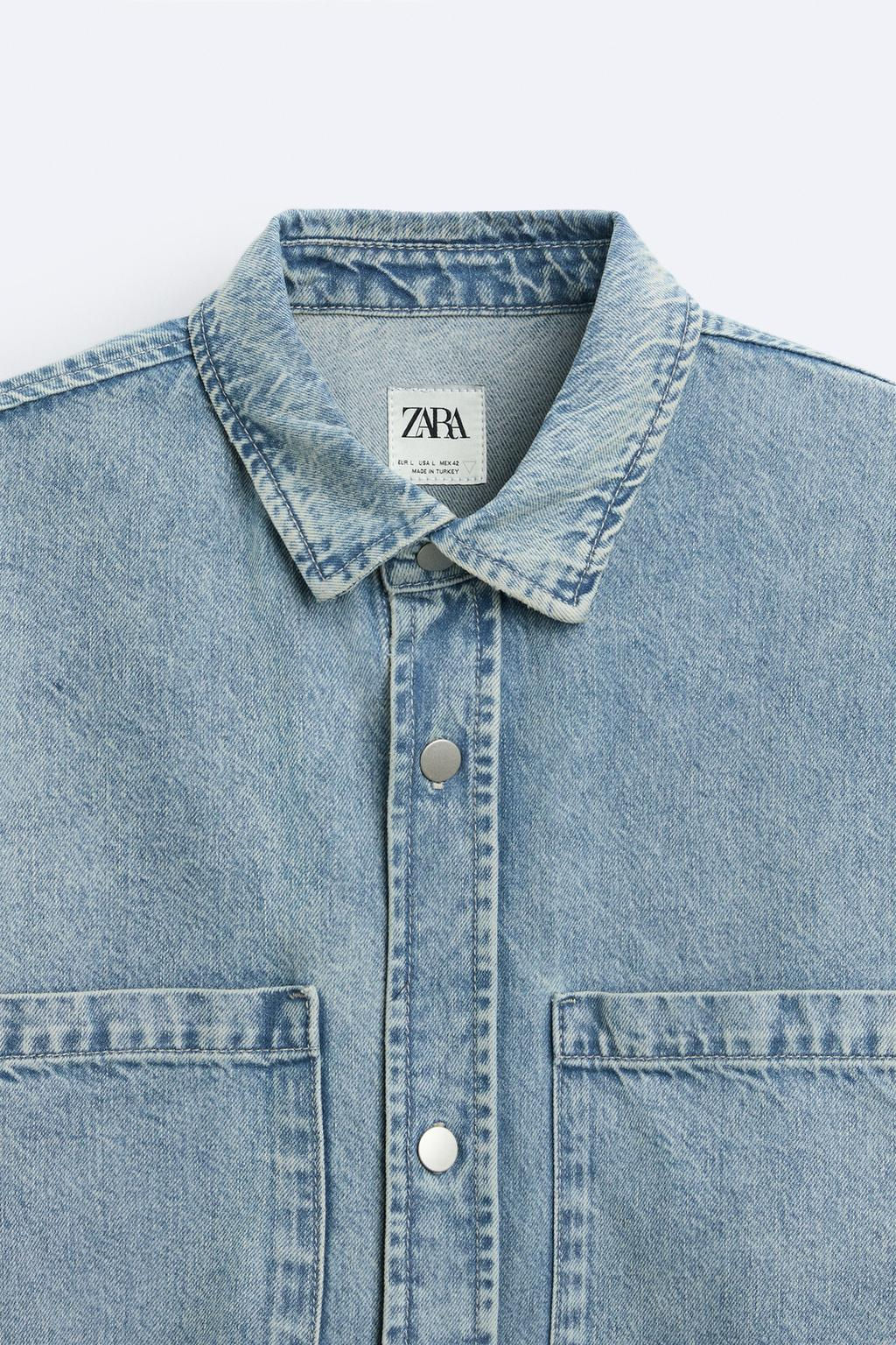BOXY FIT DENIM GOMLEK - Zara фото 8