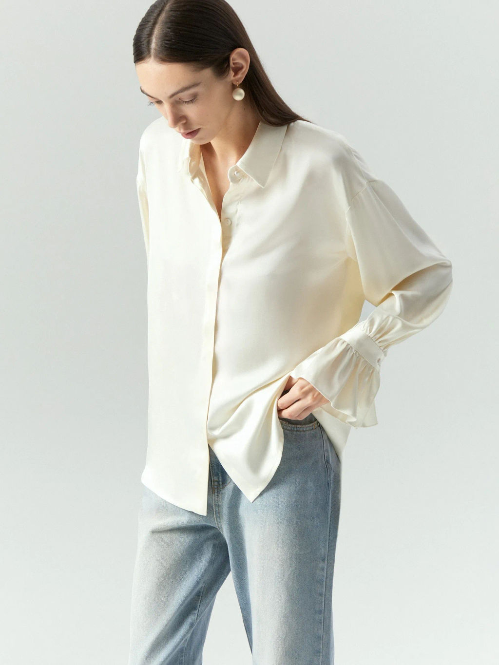 ЕМКА / Рубашка с акцентными рукавами - Emka фото 3