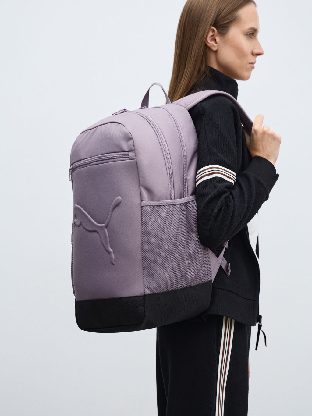 Рюкзак PUMA PUMA Buzz Backpack Артикул 4555999, серо-фиолетовый