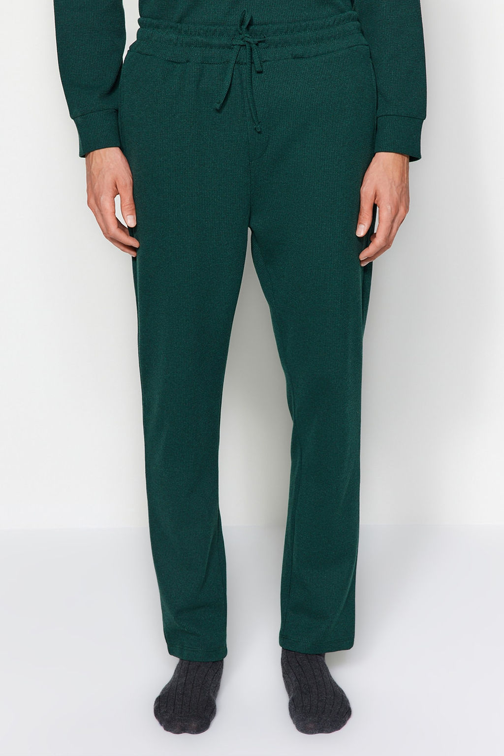 TRENDYOL MAN Lacivert Regular Fit Waffle Orme Pijama Tak?m? TMNAW23PT00015 - Trendyolmilla фото 11