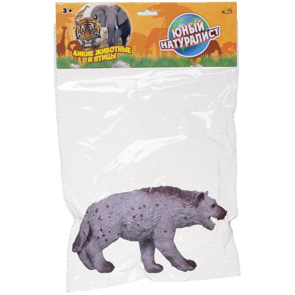 Фигурка Abtoys Юный натуралист Дикие животные и птицы Гиена, термопластичная резина  фото 4