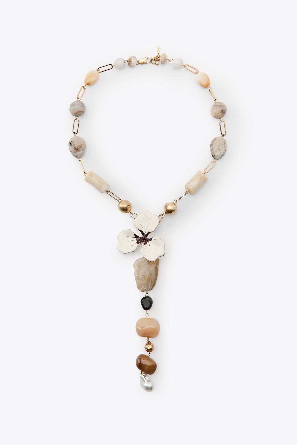 STONE AND FLOWER NECKLACE - Zara фото 2