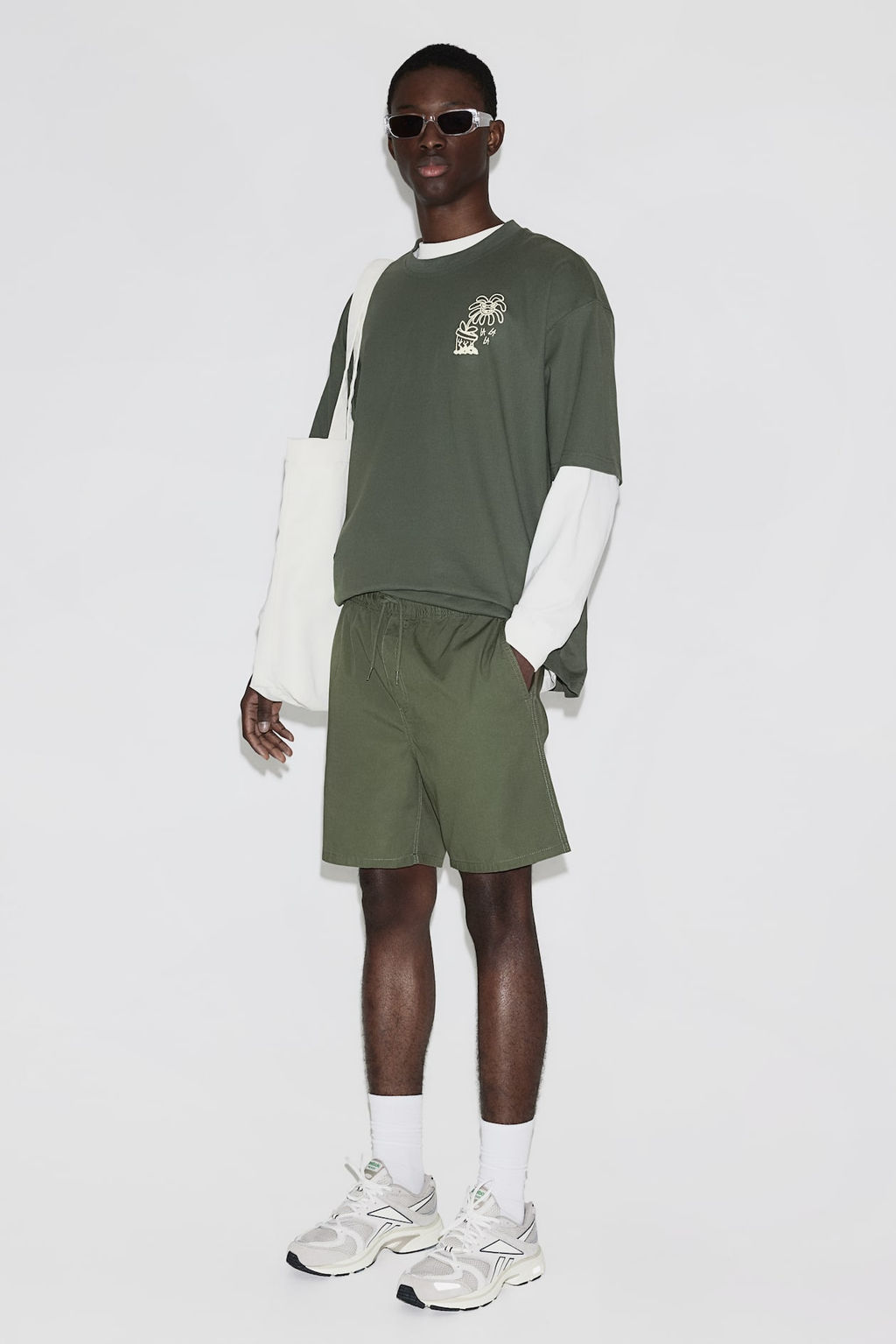 Pantalon corto de algodon Regular Fit - H&m фото 2