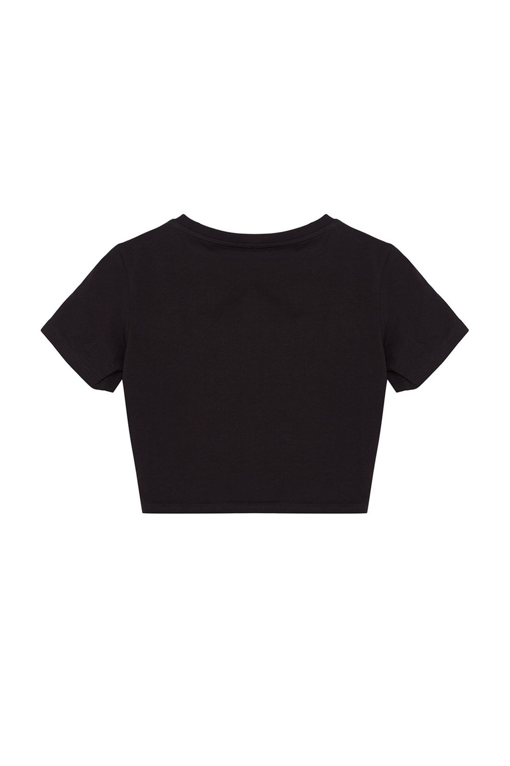 TRENDYOLMILLA Pembe Fiyonk Detayl? Crop K?sa Kollu Orme T-Shirt TWOSS24TS00248 фото 7