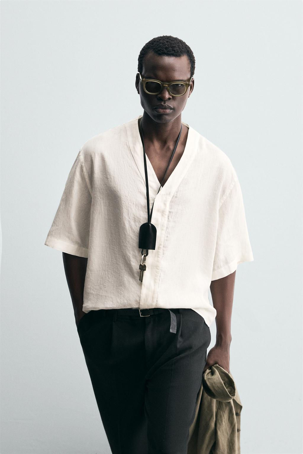 100% LINEN SHIRT - Zara фото 9