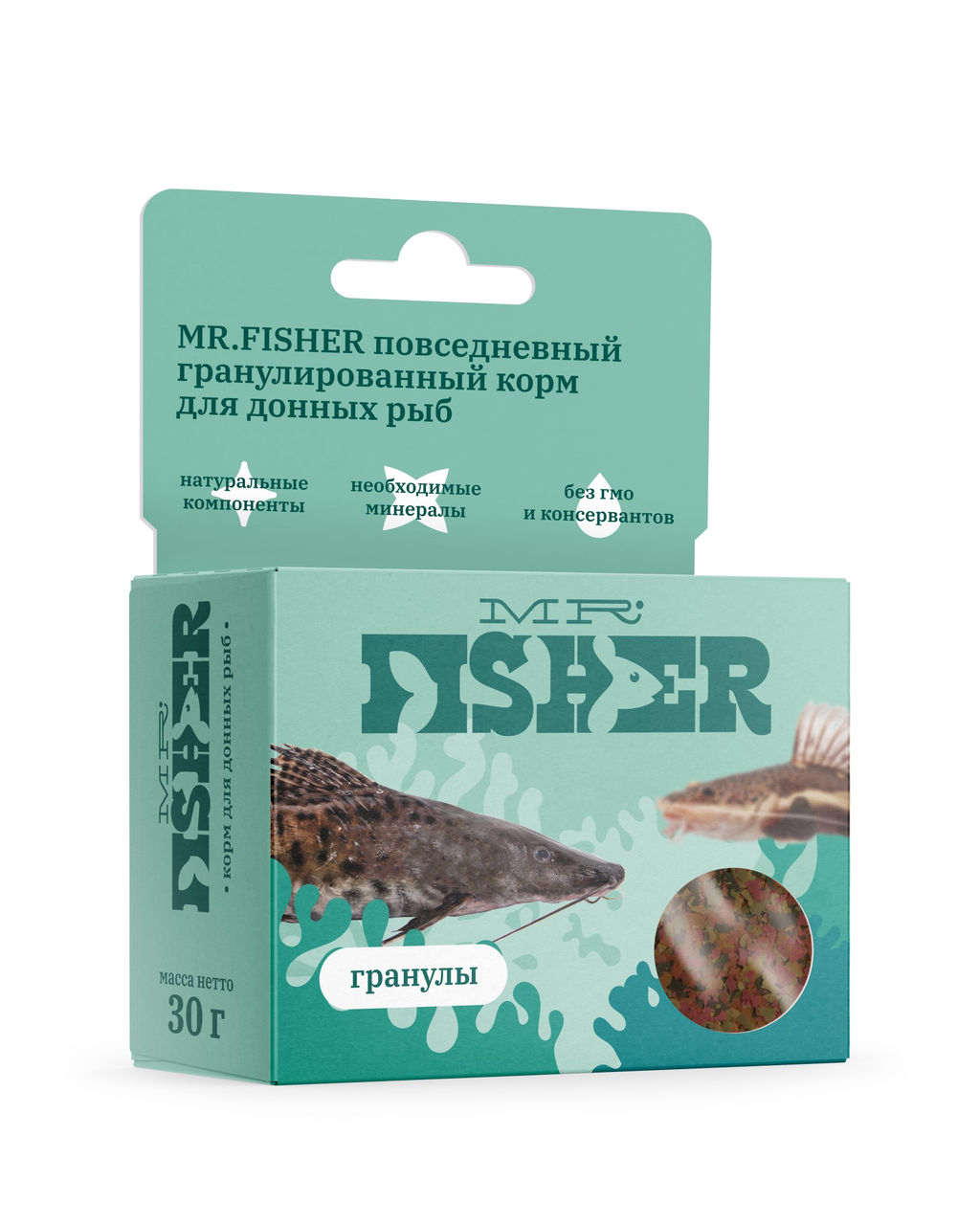 Повседневный гранулированный корм для донных рыб 03эф23