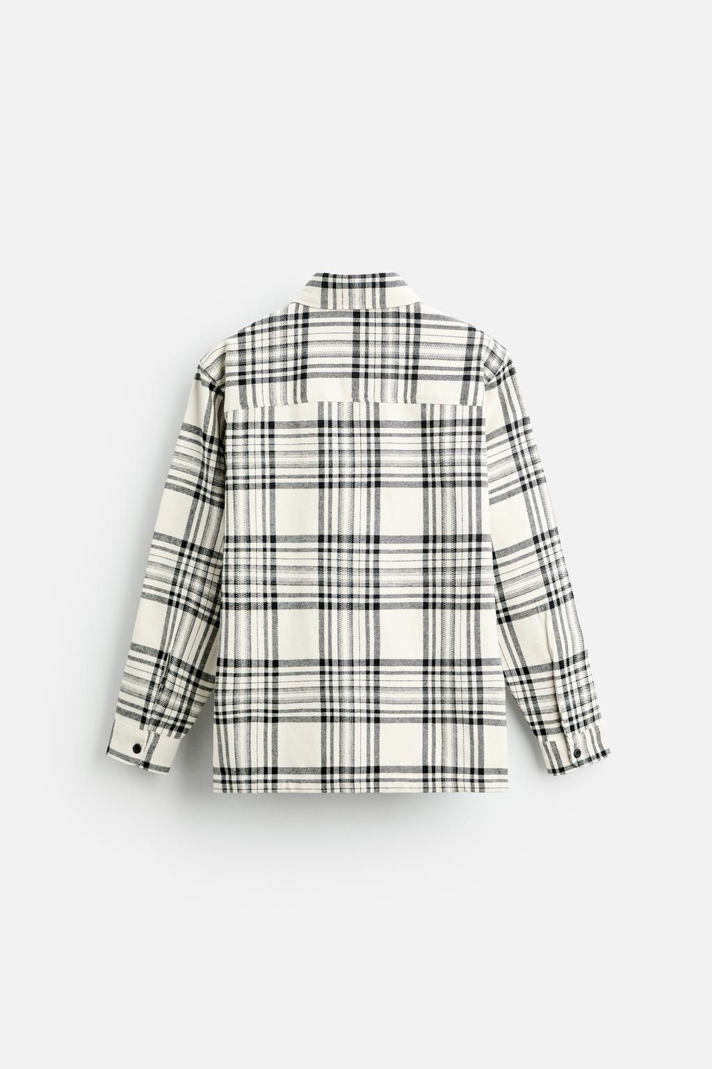 CHECKED FLANNEL SHIRT - Zara фото 25
