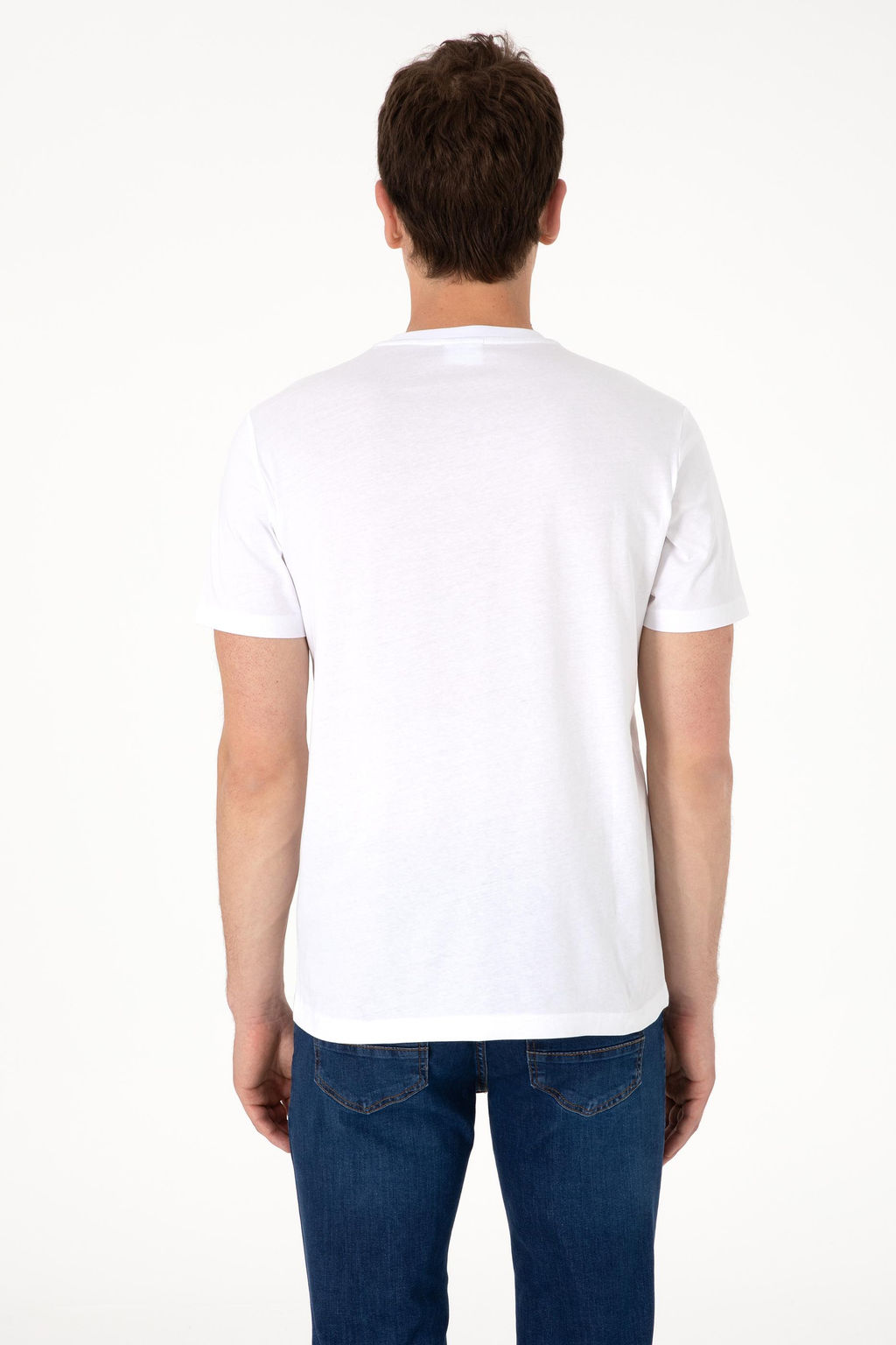 Erkek Regular Fit Bisiklet Yaka Beyaz Ti__rt Sepette S_rpriz _ndirim - U.s. polo assn фото 5