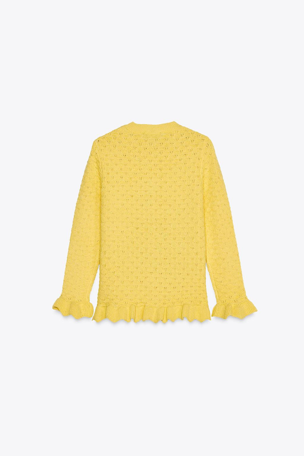 RUFFLED KNIT CARDIGAN - Zara фото 14