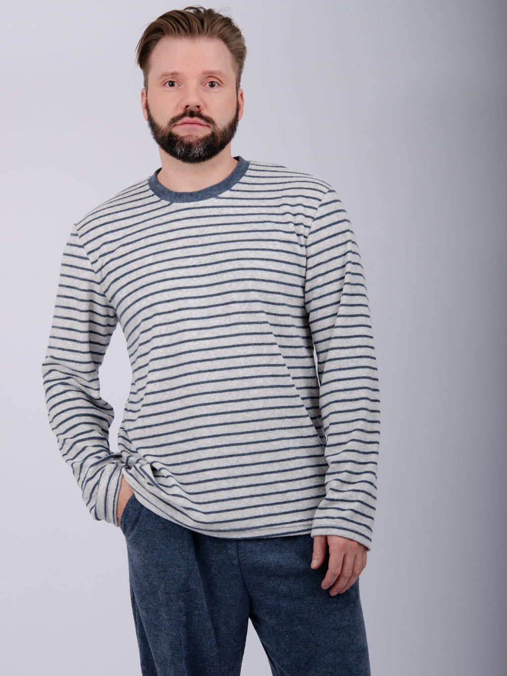 Пижама "Вояж" синяя, махра