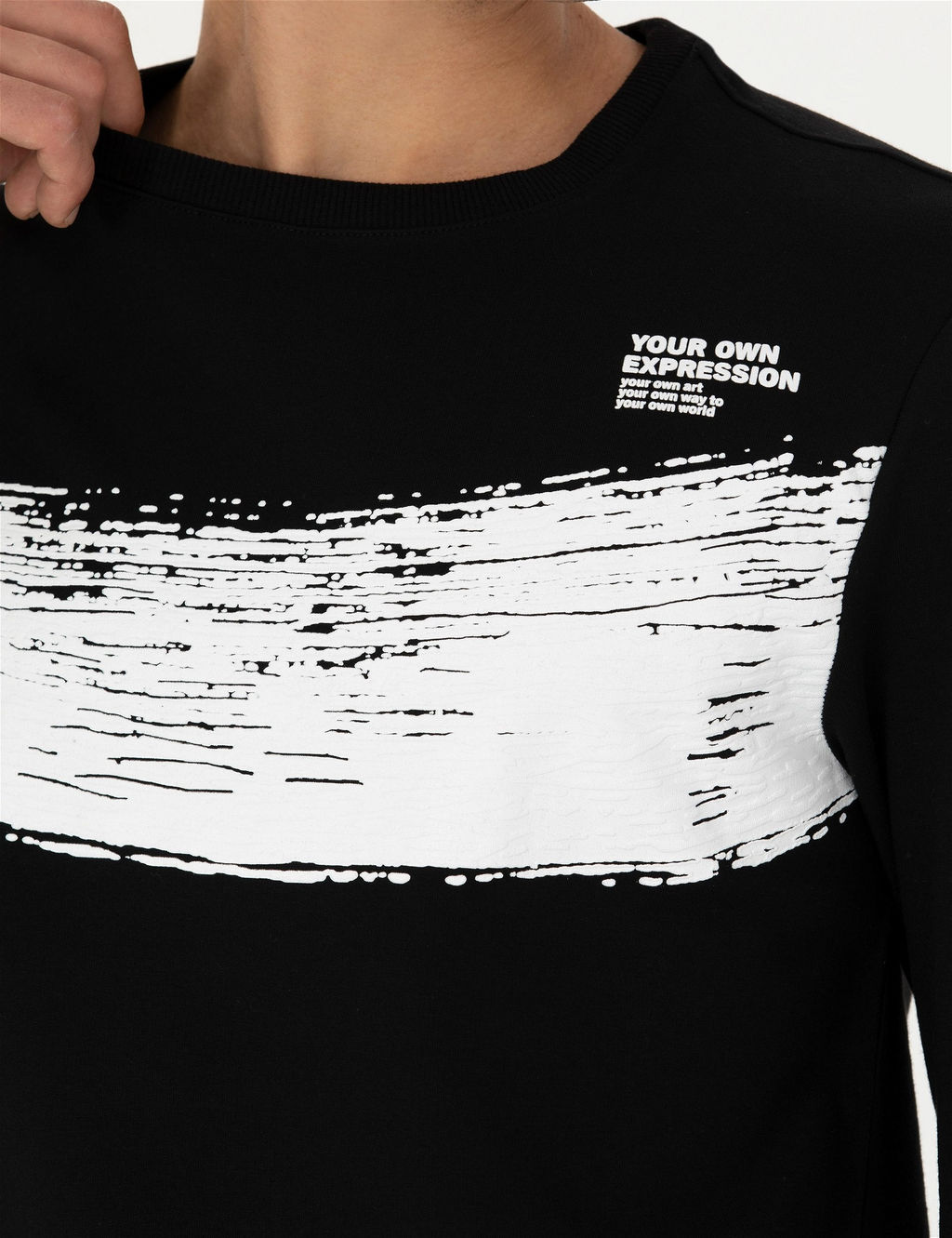 Siyah Regular Fit Sweatshirt - Pierre cardin фото 7