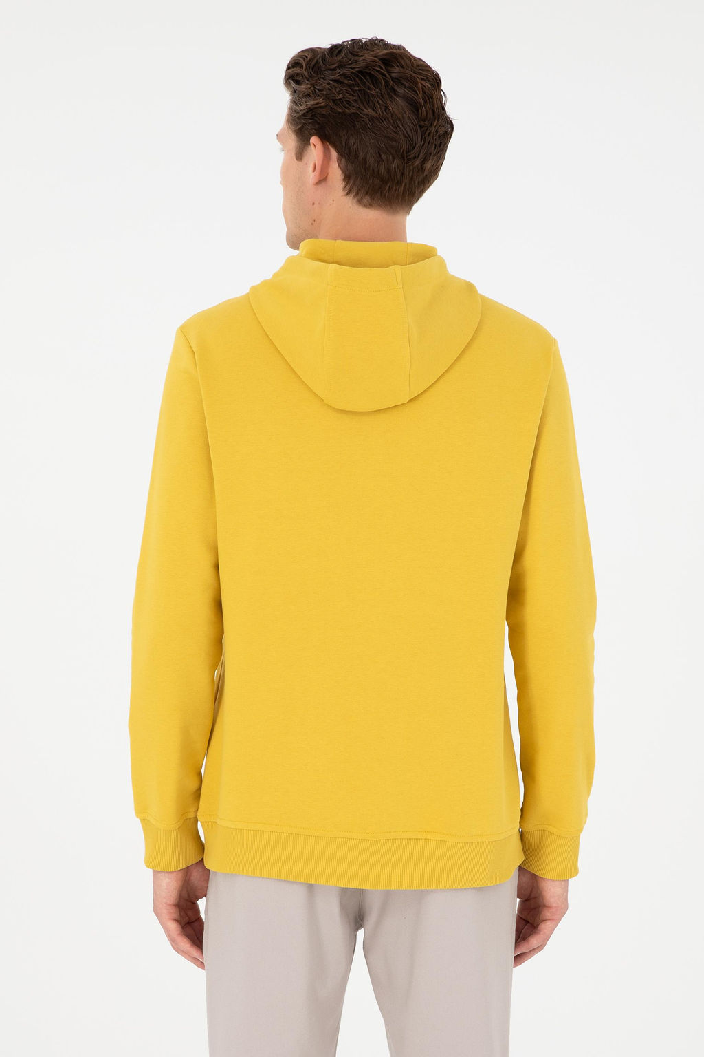 Мужской желтый базовый свитшот - U.s. polo assn фото 5