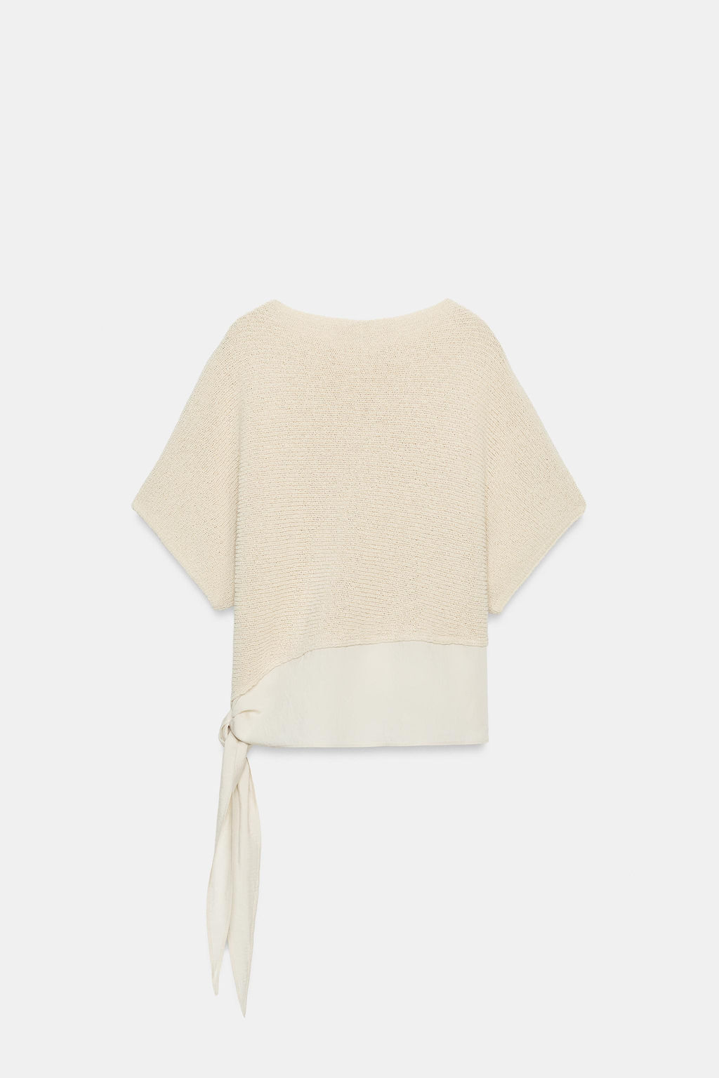 TOP COMBINADO PUNTO NUDO / Beige claro