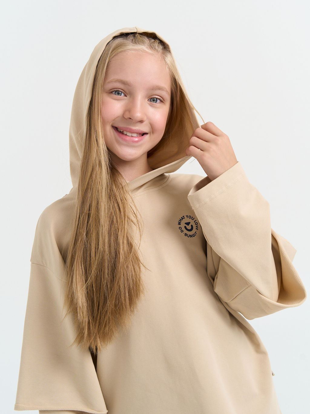 Худи оверсайз облегченное Крем-брюле 7+ - Bungly фото 5