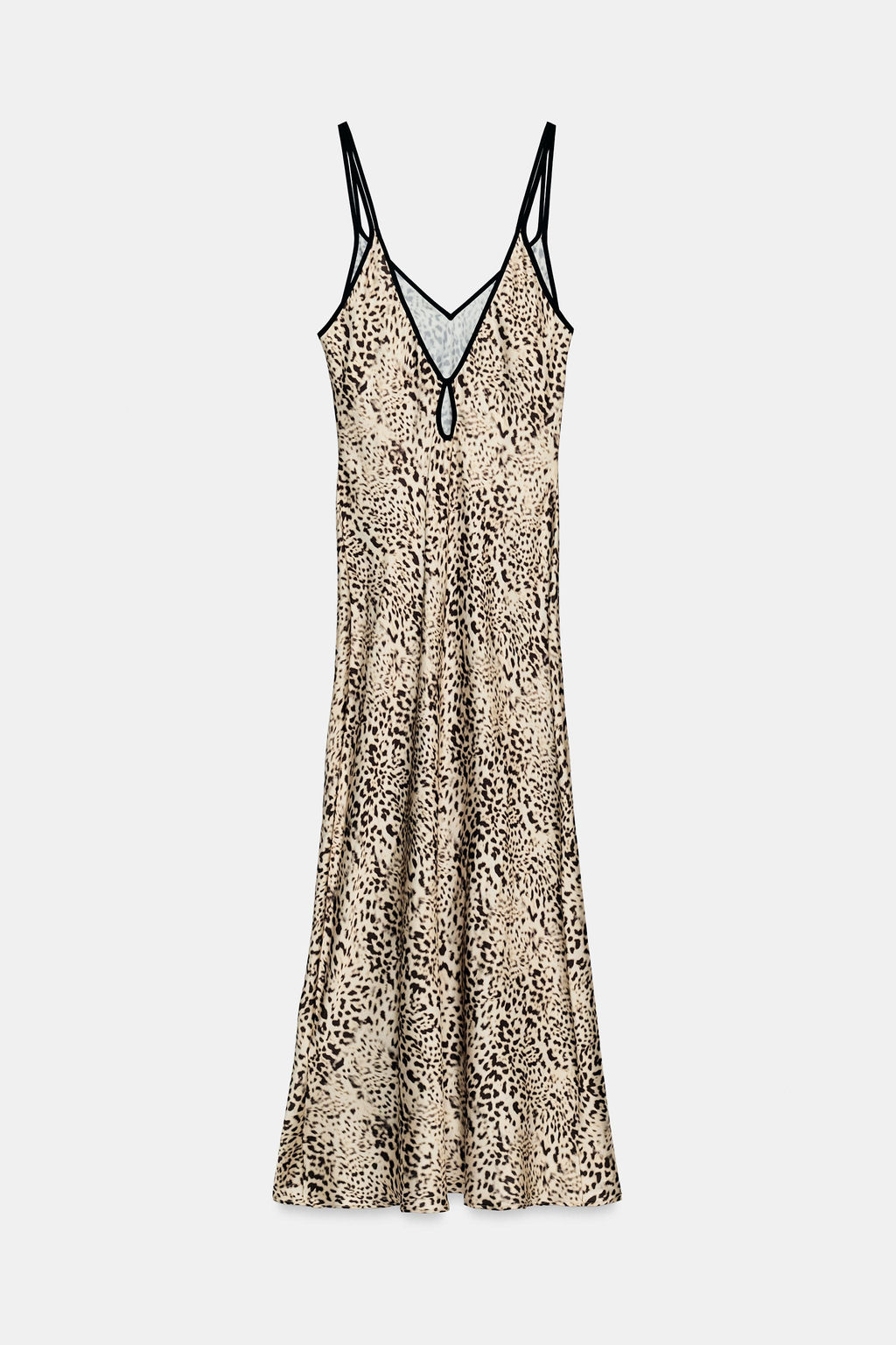 VESTIDO MIDI LENCERO ESTAMPADO ANIMAL / Multicolor - Zara фото 7