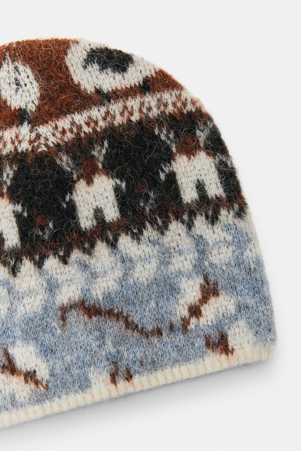PRINTED KNIT BEANIE