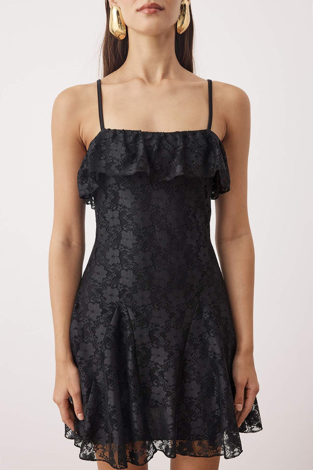 Beyaz Godeli Astarl? Ask?l? Mini S?k Elbise TPRSS25EL00307 - Trendyolmilla фото 7