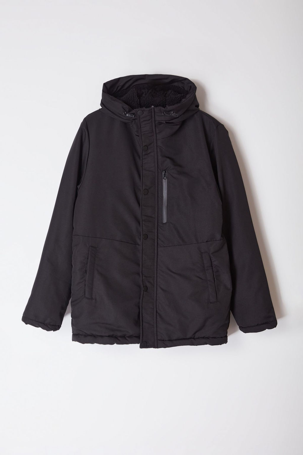 TRENDYOL MAN Siyah Regular Fit K?sl?k Parka Ruzgarl?k Mont TMNAW25MO00032 - Trendyolmilla фото 7