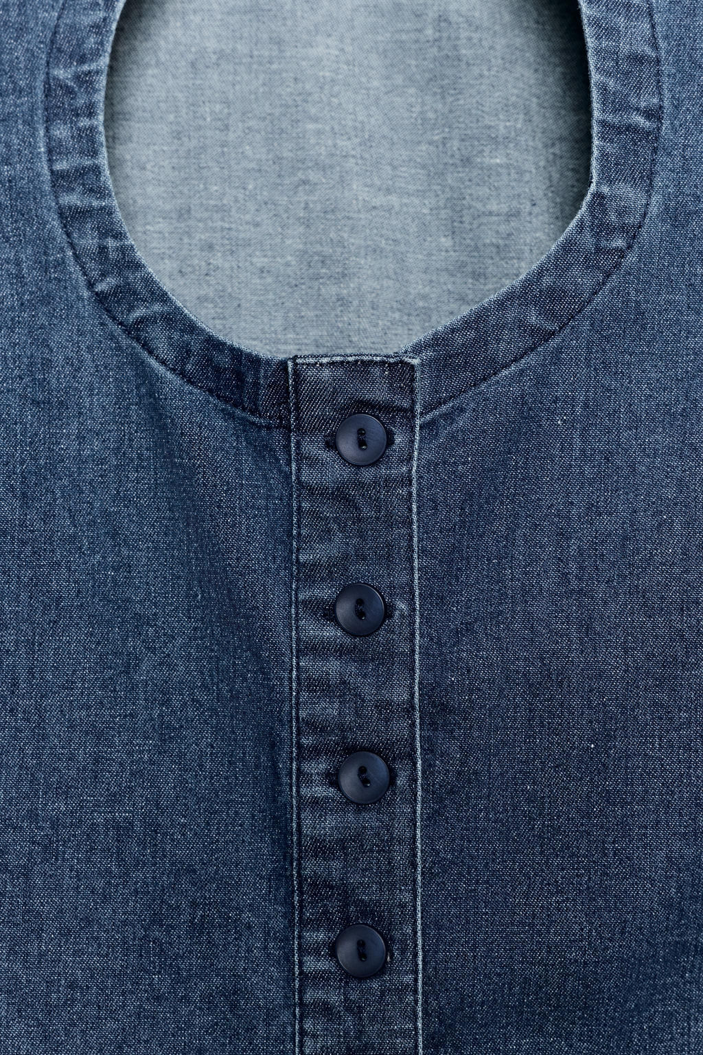 TOP EFECTO DENIM BOTONES / Azul - Zara фото 5