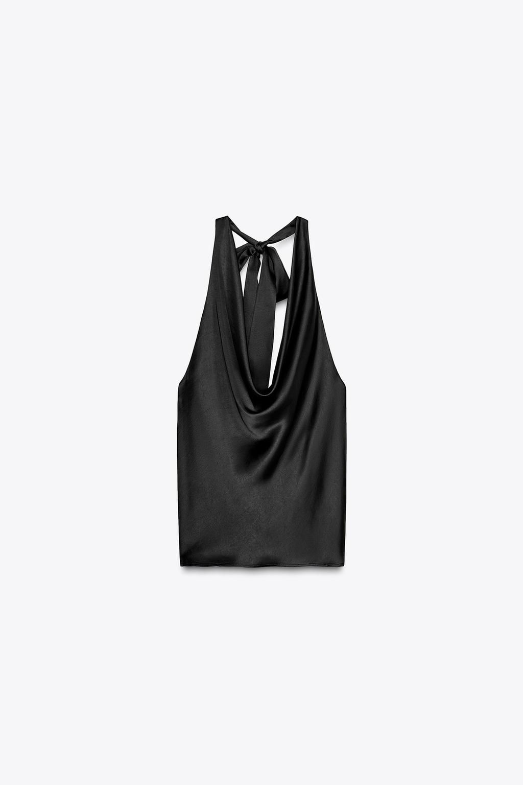 SATIN HALTER TOP - Zara фото 11