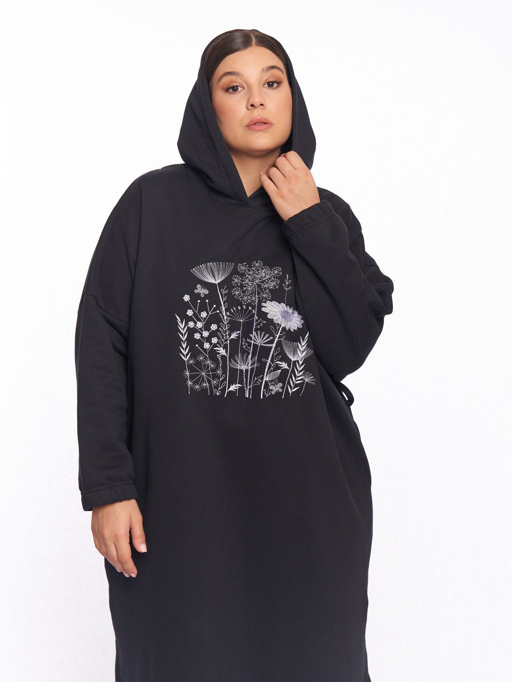 Платье толстовка PP83261BLK01