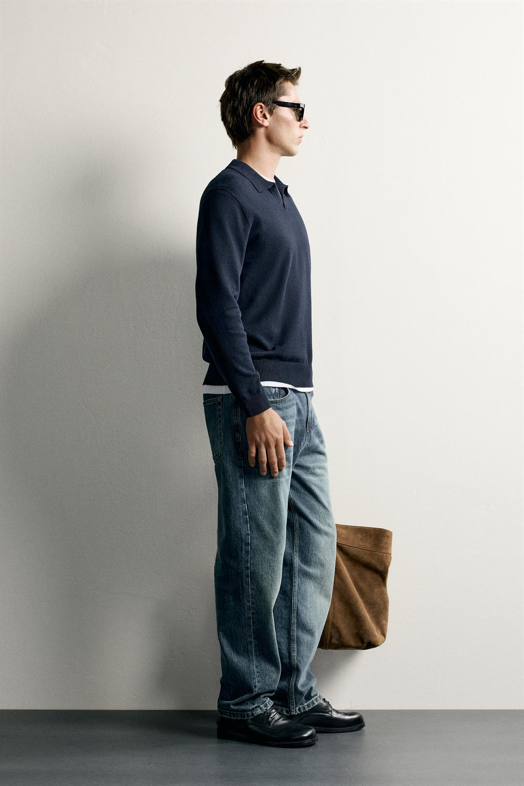 POLO PUNTO REGULAR FIT ALGOD?N - LINO / Marino - Zara фото 4